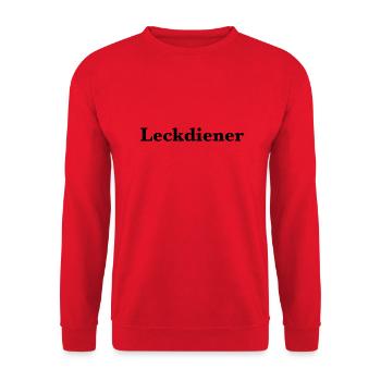 Leckdiener - Unisex Pullover - Rot - Vorne - Alina (178cm) & Michal (187cm)
