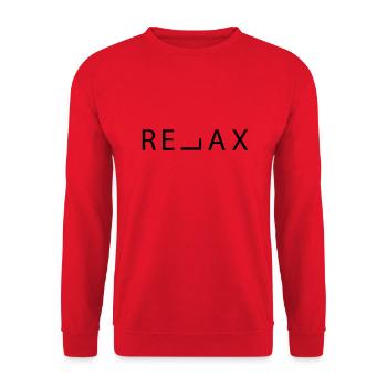 Relax - Unisex Pullover - Rot - Vorne - Alina (178cm) & Michal (187cm)