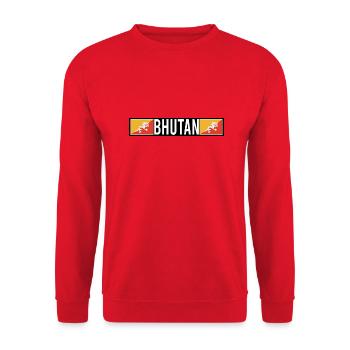 Bhutan flag gift - Unisex Sweatshirt - red - Front - Alina (178cm) & Michal (187cm)