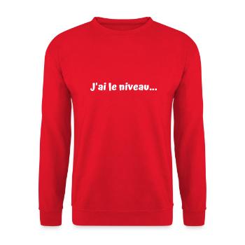 Bricoleur de génie ou maladroit - Sweat-shirt Unisexe - rouge - Devant - Alina (178cm) & Michal (187cm)
