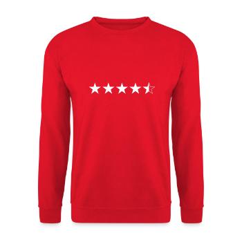 4,5 Sterne Bewertung leer - 4,5 Sterne Bewertung - Unisex Pullover - Rot - Vorne - Alina (178cm) & Michal (187cm)