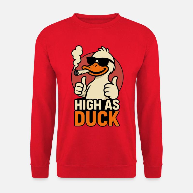 High as Duck - THC Ente - Unisex Sweatshirt - red