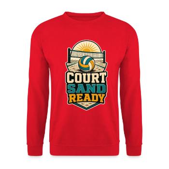 COURT SAND READY - Unisex Pullover - Rot - Vorne - Alina (178cm) & Michal (187cm)