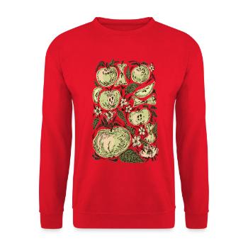 GRÜNE ÄPFEL - Unisex Pullover - Rot - Vorne - Alina (178cm) & Michal (187cm)