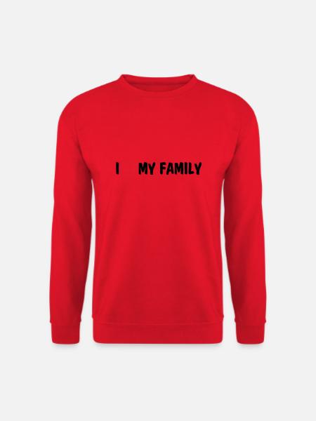 I love my family - Unisex Pullover - Rot