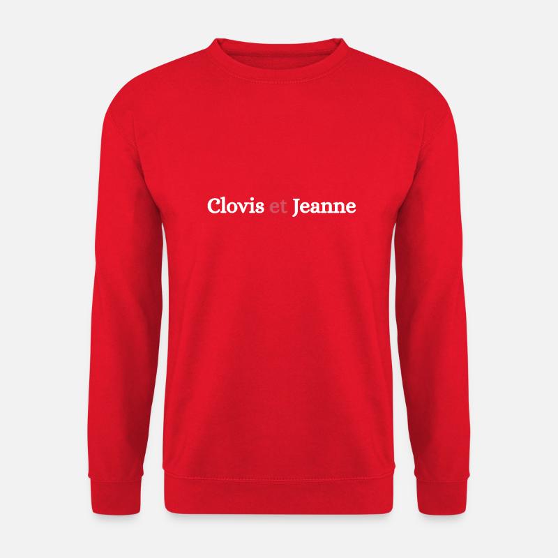 Clovis et Jeanne Blanc - Sweat-shirt Unisexe - rouge