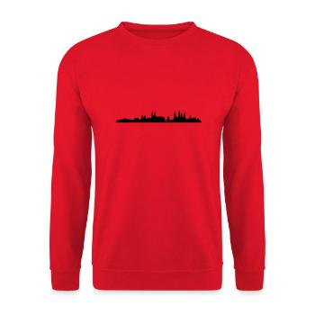 Skyline Bamberg - Unisex Pullover - Rot - Vorne - Alina (178cm) & Michal (187cm)