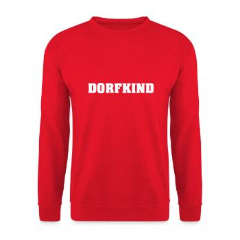 dorfkind - Unisex Pullover - Rot - Vorne - Alina (178cm) & Michal (187cm)