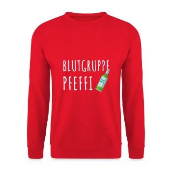 Pfefferminz Likör Pfeffi Vatertag Sauf - Unisex Pullover - Rot - Vorne - Alina (178cm) & Michal (187cm)