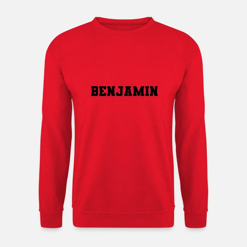 Name - Benjamin - Unisex Sweatshirt - red