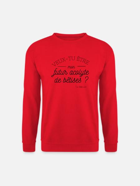 demande pour devenir parrain - Sweat-shirt Unisexe - rouge