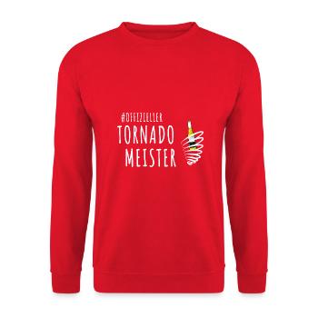 Tornado entzünden Mallorca Bier - Unisex Pullover - Rot - Vorne - Alina (178cm) & Michal (187cm)