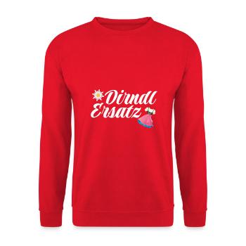 Dirndl Ersatz - Unisex Pullover - Rot - Vorne - Alina (178cm) & Michal (187cm)