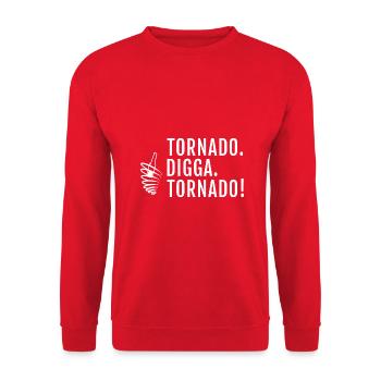 Tornado entzünden Mallorca Bier - Unisex Pullover - Rot - Vorne - Alina (178cm) & Michal (187cm)