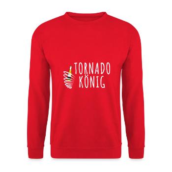 Tornado entzünden Mallorca Bier - Unisex Pullover - Rot - Vorne - Alina (178cm) & Michal (187cm)