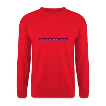 Team Mitglied Linie - Unisex Pullover - Rot - Vorne - Alina (178cm) & Michal (187cm)