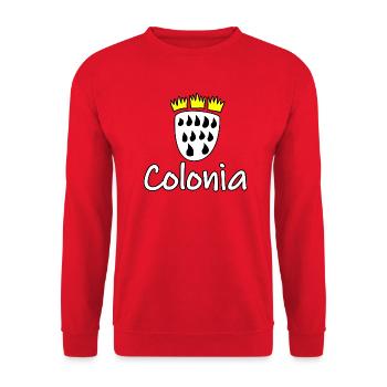 Köln Colonia - Unisex Pullover - Rot - Vorne - Alina (178cm) & Michal (187cm)