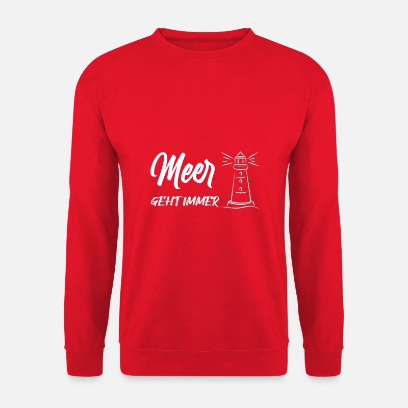 Meer geht immer Leuchtturm - Unisex Pullover - Rot