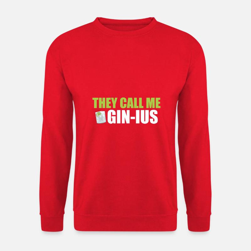 Gin They call me Gin-ius - Unisex Pullover - Rot
