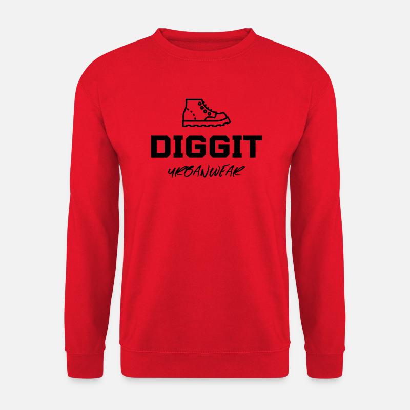 DIGGIT Classic Logo Black - Unisex Sweatshirt - red