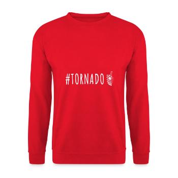Tornado entzünden Mallorca Bier - Unisex Pullover - Rot - Vorne - Alina (178cm) & Michal (187cm)