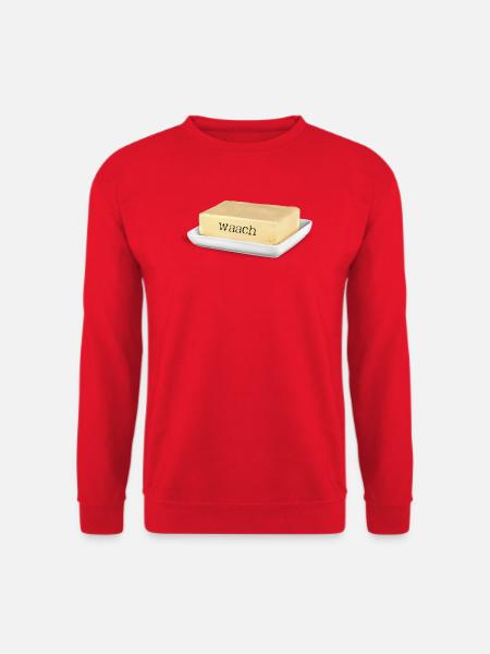 Butter waach auf Textil - Unisex Pullover - Rot