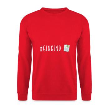 Gin Kind Gin Liebhaber - Unisex Pullover - Rot - Vorne - Alina (178cm) & Michal (187cm)