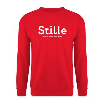 Stille ist das neue Schreien - Unisex Pullover - Rot - Vorne - Alina (178cm) & Michal (187cm)