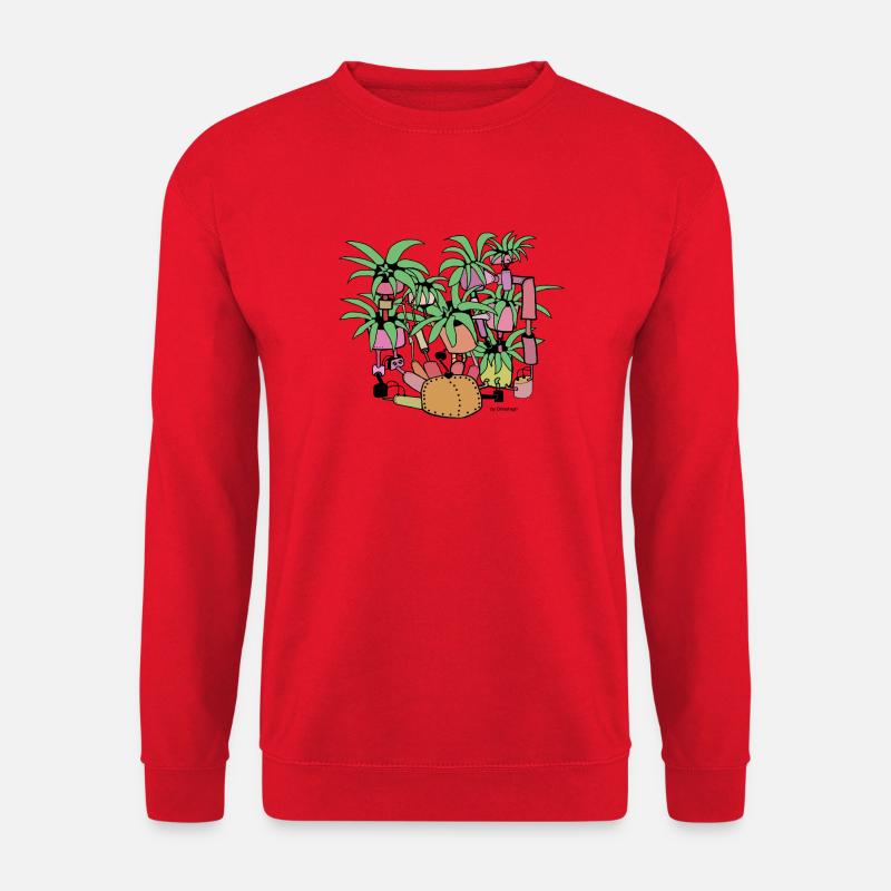 Pflanzengedanke Nr. 6 "Primula pneumatica" - Unisex Pullover - Rot