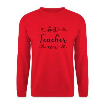 Enseignant - Sweat-shirt Unisexe - rouge - Devant - Alina (178cm) & Michal (187cm)