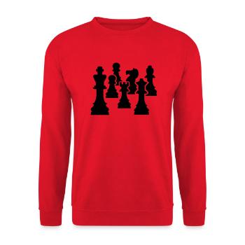 Chess - Unisex Sweatshirt - red - Front - Alina (178cm) & Michal (187cm)