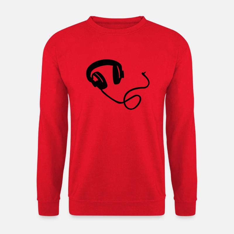 Kopfhörer - Unisex Pullover - Rot