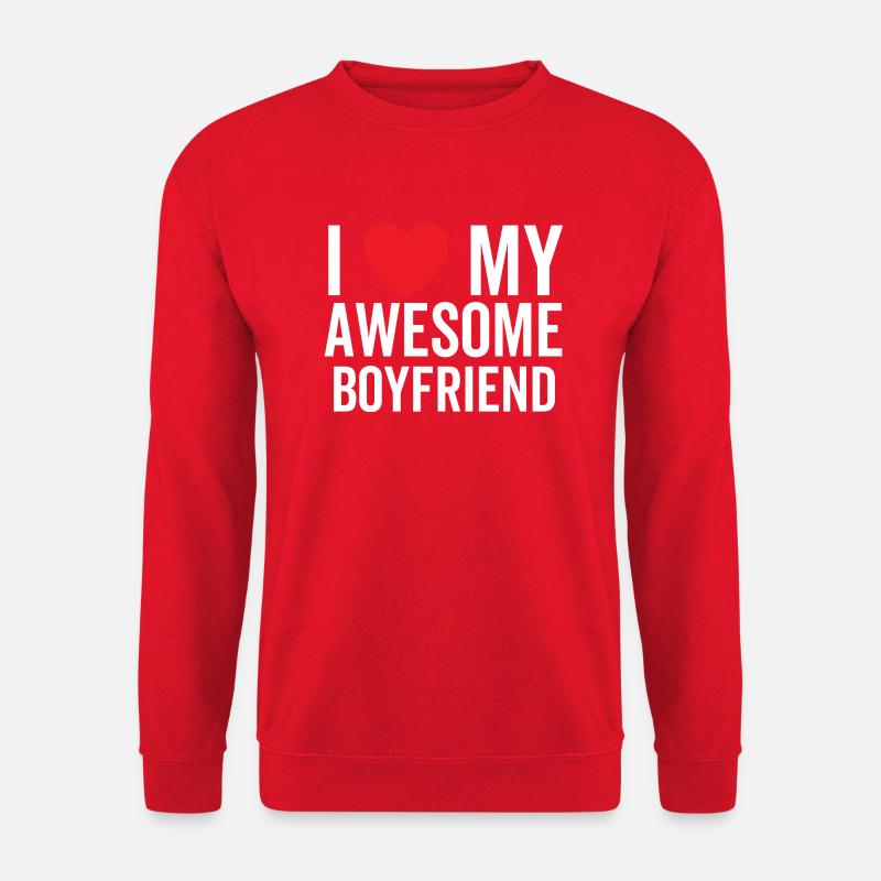 J’aime mon copain génial - Sweat-shirt Unisexe - rouge