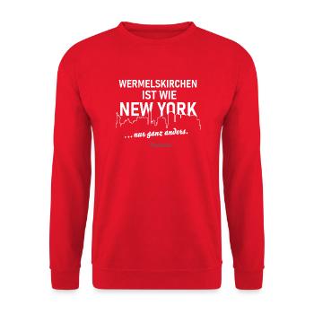 Wermelskirchen - Unisex Pullover - Rot - Vorne - Alina (178cm) & Michal (187cm)