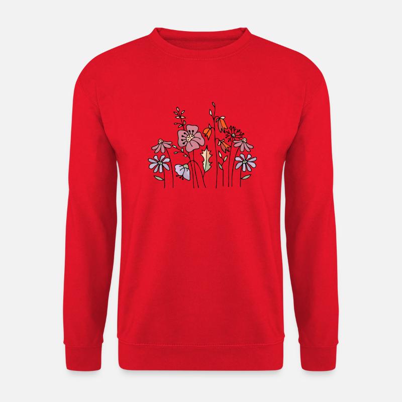 Blumen - Unisex Pullover - Rot