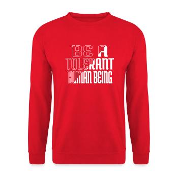 une femme endroit drôle d’amour chats cheveux de barbier - Sweat-shirt Unisexe - rouge - Devant - Alina (178cm) & Michal (187cm)