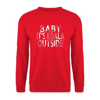 beards awesome christmas beard gang fun - Unisex Pullover - Rot - Vorne - Alina (178cm) & Michal (187cm)