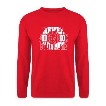 funny quote book dragon books and wine bday - Unisex Sweatshirt - red - Front - Alina (178cm) & Michal (187cm)