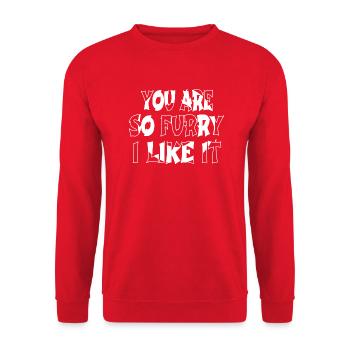 avogato present persian cat avacato - Unisex Sweatshirt - red - Front - Alina (178cm) & Michal (187cm)