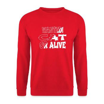 business cat tshirts present birthday present - Unisex Pullover - Rot - Vorne - Alina (178cm) & Michal (187cm)