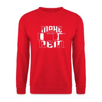 Bodybuilder Animal Awesome Dinosaur Fan Dino - Unisex Sweatshirt - red - Front - Alina (178cm) & Michal (187cm)