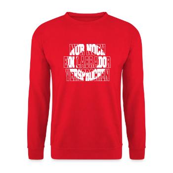 geburtstag welpe haustier hundeliebhaber - Unisex Pullover - Rot - Vorne - Alina (178cm) & Michal (187cm)