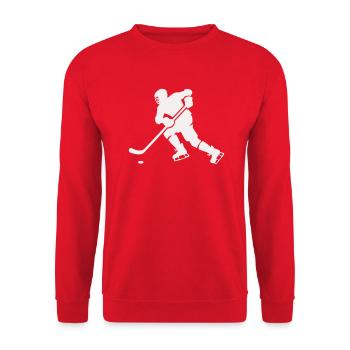 hockey - Unisex Sweatshirt - red - Front - Alina (178cm) & Michal (187cm)