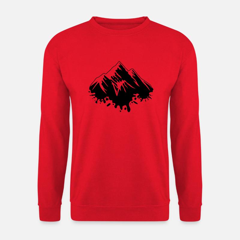 mountains berge splat - Unisex Pullover - Rot