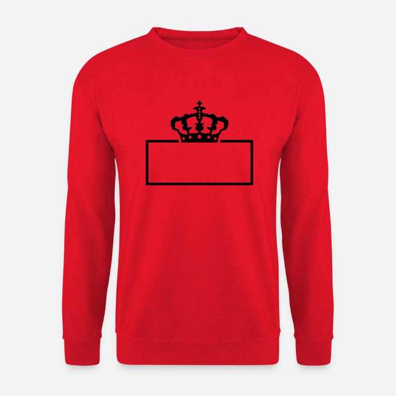 König Krone Schild - Unisex Pullover - Rot