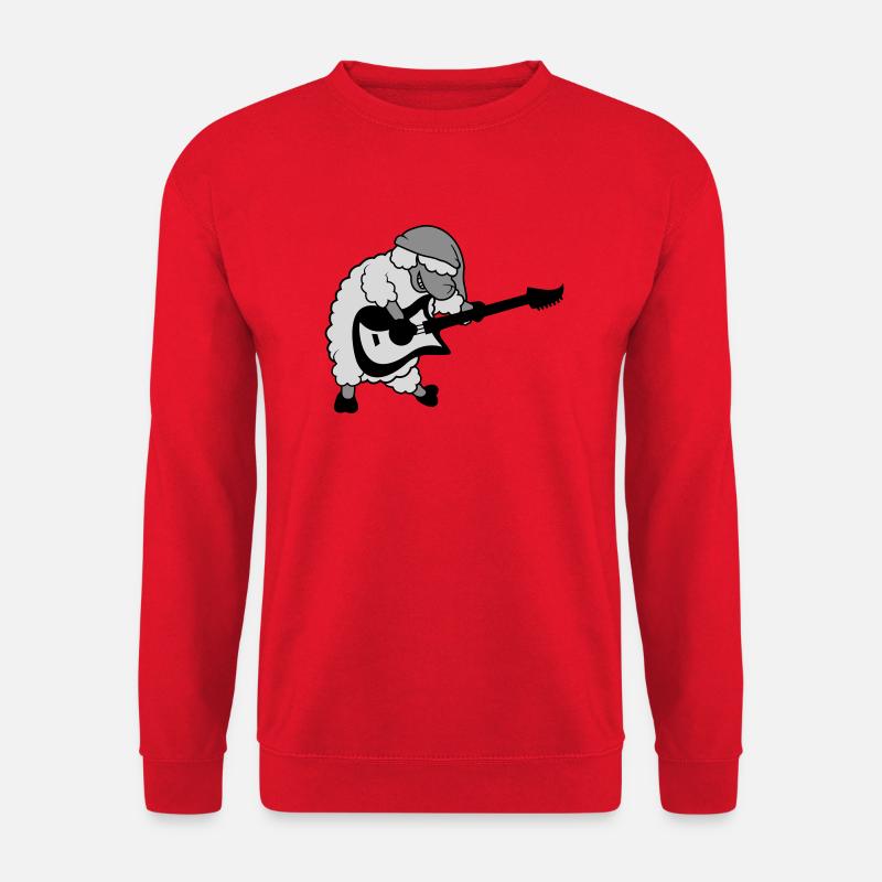 Schaf spielt E - Unisex Pullover - Rot