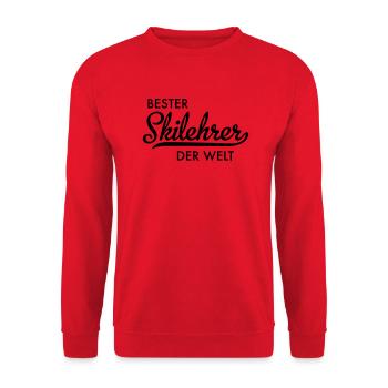 Bester Skilehrer - Unisex Pullover - Rot - Vorne - Alina (178cm) & Michal (187cm)