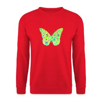 Butterfly 83 - Unisex Sweatshirt - red - Front - Alina (178cm) & Michal (187cm)