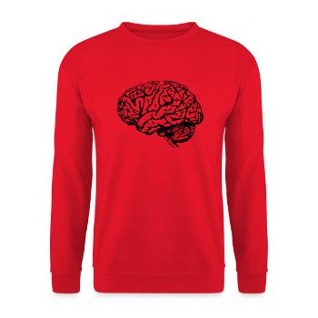 Gehirn - Unisex Pullover - Rot - Vorne - Alina (178cm) & Michal (187cm)