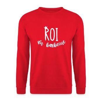 roi du barbecue - Sweat-shirt Unisexe - rouge - Devant - Alina (178cm) & Michal (187cm)